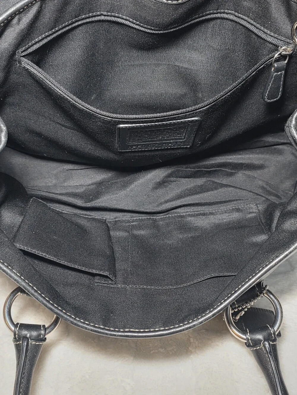 VINTAGE COACH HAMPTON SOHO FLAP SATCHEL BLACK LEATHER + SILVER HARDWARE (8A11)